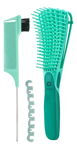Cepillo Desenredante Camden Con Agarre Ergonómico Verde