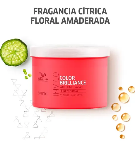 Máscara Capilar Wella Invigo Brilliance Brillo 500ml