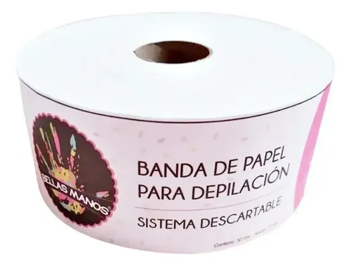 Rollo De Bandas Depilacion P/retirar Cera Descartable X 50 M
