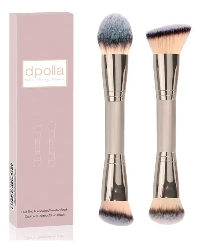 Set 2 Brochas Doble Punta Para Base Y Contorno