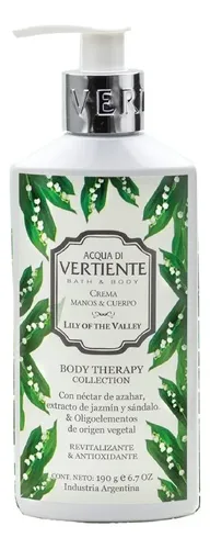 Vertiente Crema De Manos Cuerpo Body Theray 190 Ml / Todas Fragancia Lily of the Valley Tipo de envase Pote