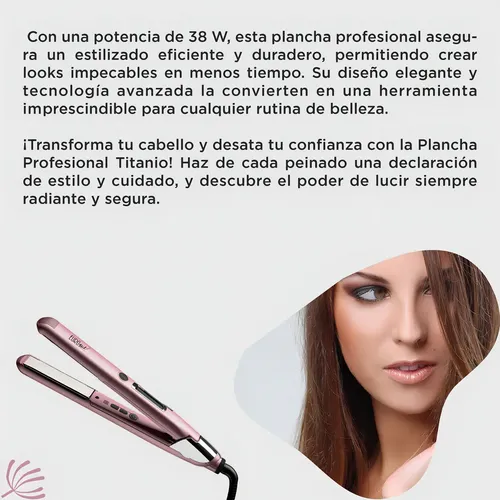 Planchita Eurostil Para Pelo Titanium Rosa Color Rosa