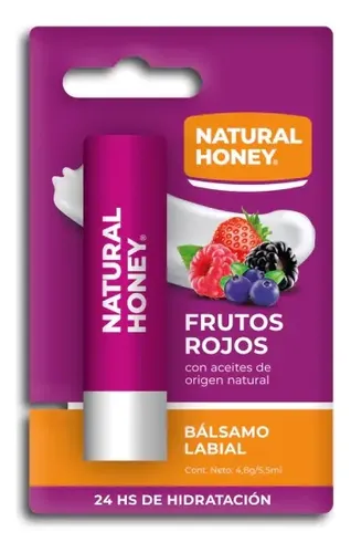 Balsamo Labial Frutos Rojos Natural Honey Humectante