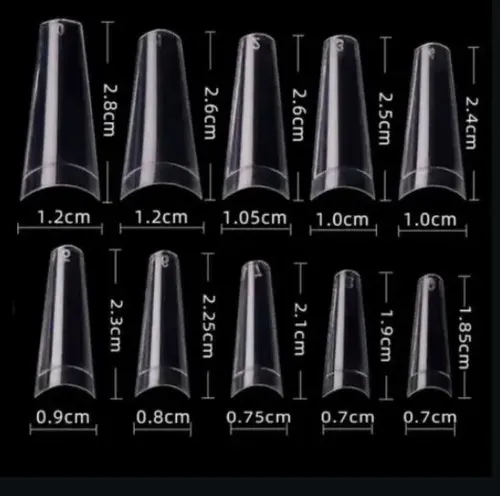 Tips Coffin Con Sonrisa Y Escalon X100 Ultra Fino Esculpidas