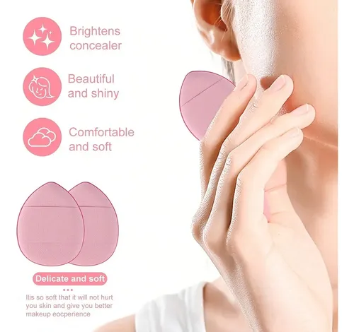 Set De Esponjas De Maquillaje Suaves Y Borlas De Polvo