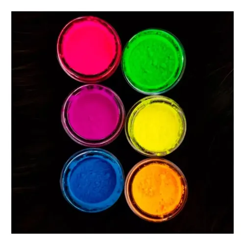 Sombras Pigmentos Fluorescente Neón Brilla Luz Negra Uv