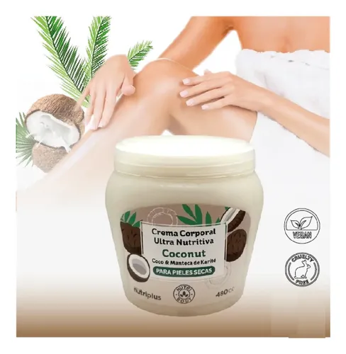 Crema Corporal Nutritiva Coconut Coco & Karite Nutriplus Fragancia Coco karité