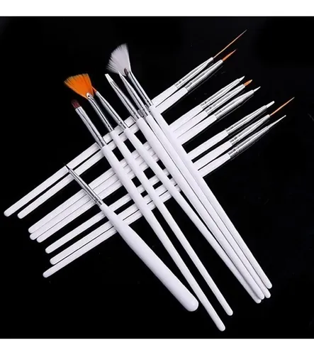 Set De 15 Pinceles Para Manicuria Uñas Deco Liners Dotting