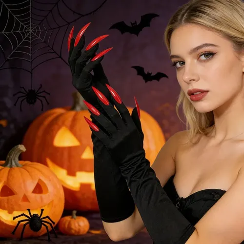 Cubierta De Uñas Larga Para Halloween Catwoman, Accesorios P