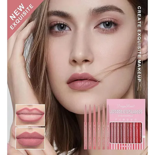 Combo Delineadores Labios 12 Colores Denestup