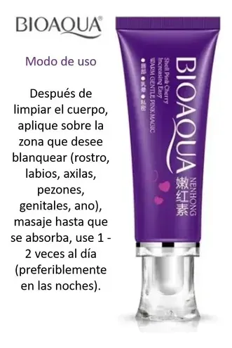 Crema Blanqueadora Despigmentante Zonas Intimas Bioaqua 30ml