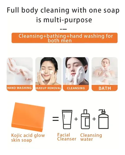 Jabón De Ácido Kójico Para Baño Facial Y Corporal, Más Radia