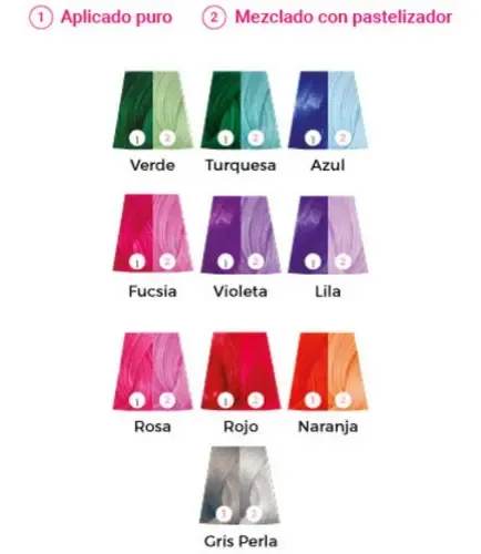 Tinte Semipermanente Silkey Mundial Colores de Moda 90ml Tono Verde