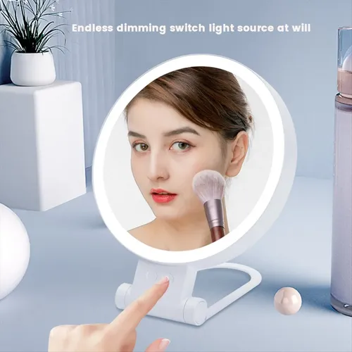 Espejo De Maquillaje Con Aumento De 10 Aumentos Con Luces Y