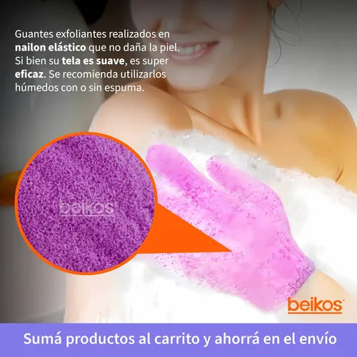 Guante Exfoliante Extra Suave Nylon Par