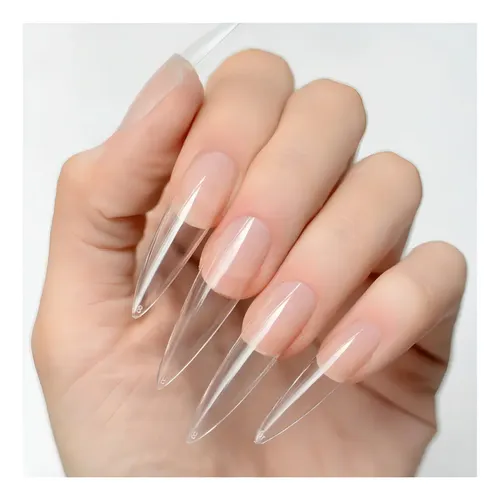 Pink Mask Easy Tips Soft Gel Stiletto Largo X 550u Lisa