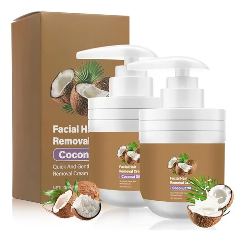 Crema Depilatoria Facial Con Aceite De Coco 2×120 G