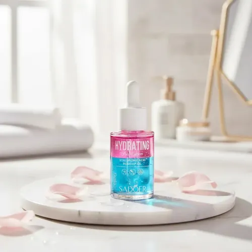 Serum Facial Bifasico Acido Hialuronico Rosa 30ml Sadoer Todo Tipo De Piel Día/noche
