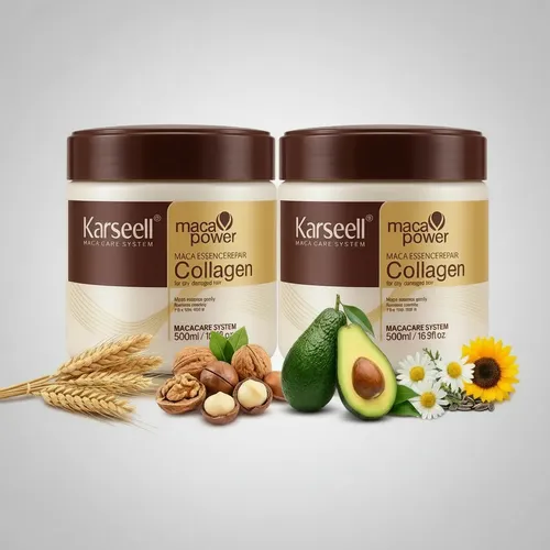 Kit X 2 Karsell 500gb Colageno Crema Capilar Para Nutricion
