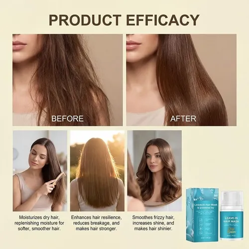 Leave In Hair Mask Treatment For Damaged Dry Frizzy Hair,