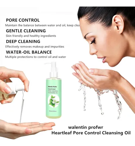 Aceite De Limpieza Facial Con Hoja De Corazón 6.76oz