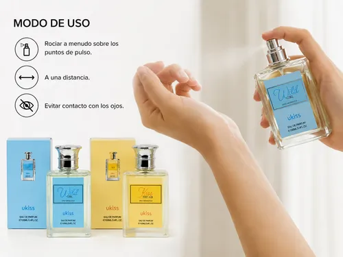Kit X2 Perfume Mujer Ukiss Wild Gir Ukiss Kiss The Air 200ml