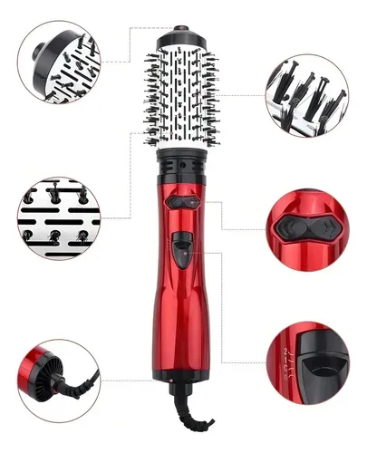 Cepillo Giratorio Secador Ga.ma Profesional Turbo Ion 2600 Color Rojo