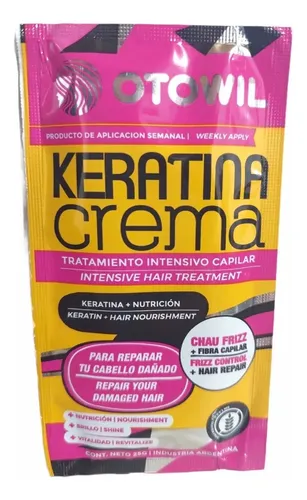 Keratina Crema Otowil Para Nutrición Brillo Intenso X 24 U