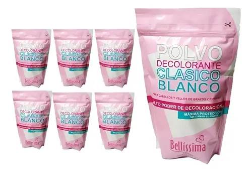 Polvo Decolorante Clasico Blanco Bellissima 700gr Pack X 6