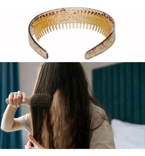 Diadema Dentada Para Mujer, Accesorio Informal Café Ligero