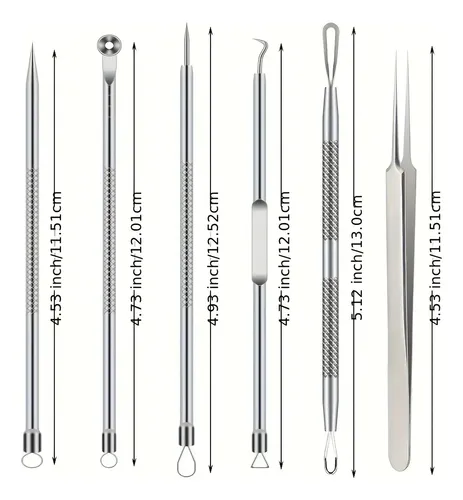 Set Profesional Ultrapreciso De 6 Piezas: Pinzas Para Acné I