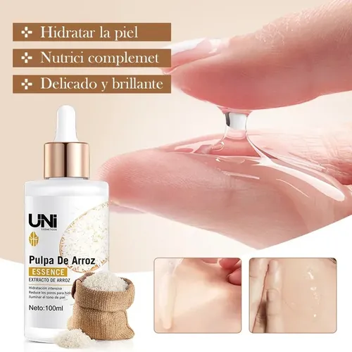 Serum Facial De Arroz Y Acido Hialuronico 100ml Hidratante Todo Tipo De Piel Día/noche