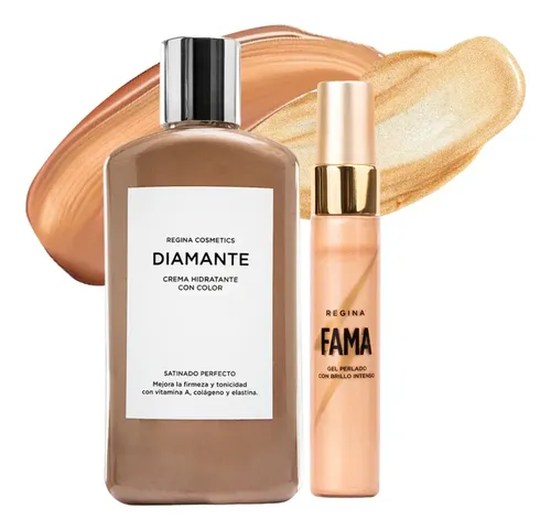 Set De Maquillaje Regina Bronce Iluminador Hidratante Glowy