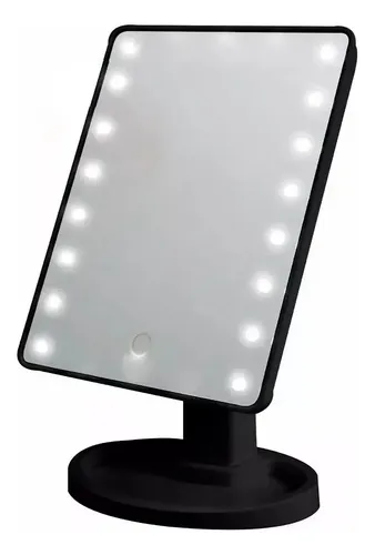 Espejo Led Maquillaje Touch Usb Luz Pie Regulable 360 Tactil