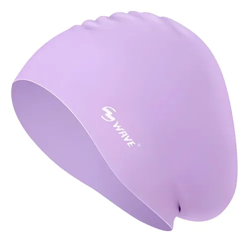 Wwa S 2 Gorros De Baño De Silicona Para Cabello Morado.