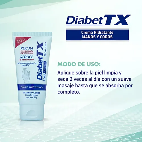 Diabet Tx Crema Hidratante De Manos Y Codos X50gr