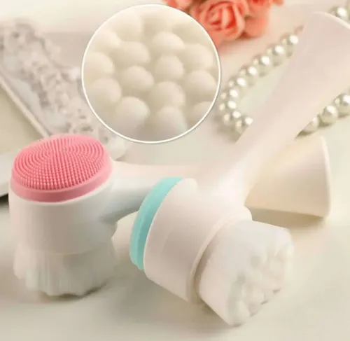 Cepillo Masajeador Exfoliante Limpieza Facial Manual 2 En 1