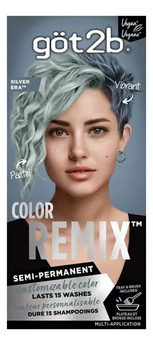 Tinte De Pelo Got2b Color Remix Semipermanente 100 Silver Er