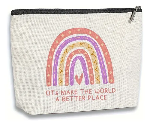 Bolsa De Maquillaje De Lona Para Terapia Ocupacional, Regalo Bb549