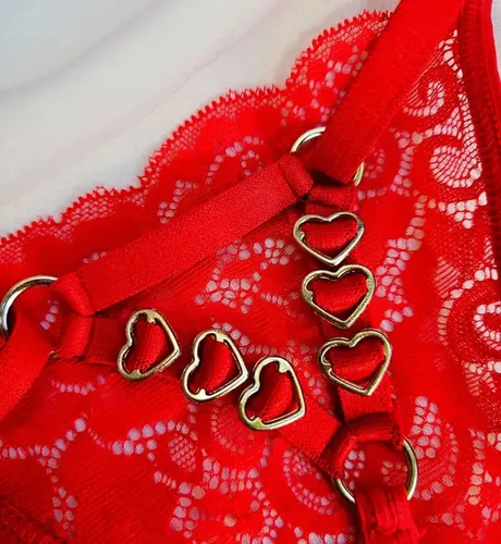 Bombacha Flower Corazón Corazoncitos Mujer Lencería Sexy
