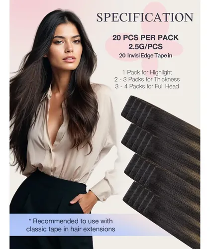 Cinta Invisi Doores Para Extensiones De Cabello Humano