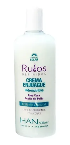 Combo Rulos Han Shampoo Y Enjuague 500cm3 Crema Peinar 200ml