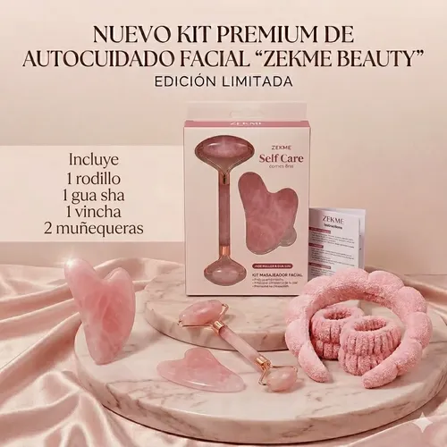 Combo Masajeador Facial Piedra Jade + Gua Sha + Regalo