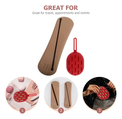 Set De Bolsas De Silicona Para Brochas De Maquillaje Con Esp