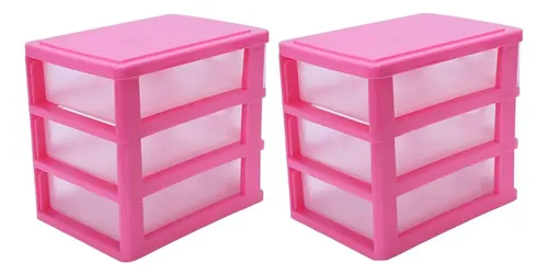 Caja De Almacenamiento De Plástico Translúcido Con 3 Capas,