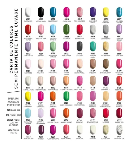 Esmalte Semipermanente Cuvage 11ml Uñas Manicura Gel