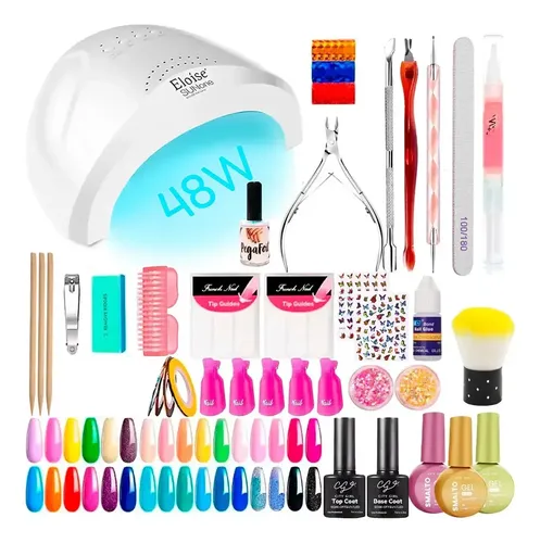 Kit Pegafoil Semipermanente Cabina Uv Led X44 Gel Uñas