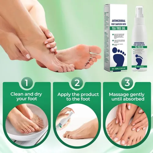 Spray Antihongos Pies Aceite Árbol Té Mal Olor 100ml