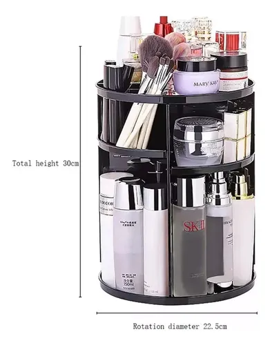 Organizador Maquillaje Cosméticos Giratorio 360 Ajustable
