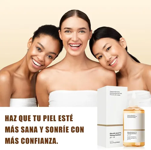 240 Ml De Ácido Glicólico Al 7% Tonifica, Exfolia Y J